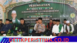 Ratusan Jamaah Hadiri Haul TGH L. Muhammad Nuh, Kapolres Lotim Serukan Jaga Kerukunan