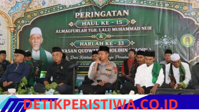 Ratusan Jamaah Hadiri Haul TGH L. Muhammad Nuh, Kapolres Lotim Serukan Jaga Kerukunan