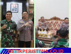 Kapolres OKU Timur Lakukan Silaturahmi kepada Komandan Skuadron 12/Amur Jaya Yudha Waykanan Lampung