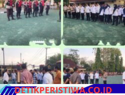 Para PJU Polres Oku Timur Melaksanakan Apel Pagi Berikan Motivasi Dan Penelanan Kepada Seluruh Personel