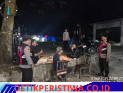 Pastikan Situasi Kamtibmas Kondusif dan Bebas Gangguan Kamtibmas, Polsek Bebandem Gelar KRYD Patroli Barcode Malam Hari