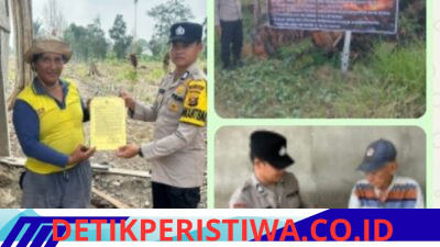 Kapolsek Buay Pemuka Peliung Melalui Bhabinkamtibmas Melaksanakan Kegiatan Sosialisasi Karhutla Kepada Warga Masyarakat Setempat