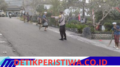 Antisipasi Gangguan Kamtibmas dan Kelancaran Arus Lalulintas, Personel Polsek Sidemen Lakukan Strong Point di Beberapa Titik Strategis 