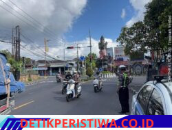 Jaga Ketertiban dan Kelancaran Arus Lalulintas, Personil Lantas Rutin Lakukan Gatur Pagi di Ktl 1 Subagan