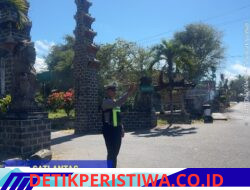 Berikan Rasa Aman dan Nyaman kepada Pengunjung, Sat Lantas Polres Karangasem Berikan Pengamanan Kawasan Obyek Wisata Taman Sukasada Ujung