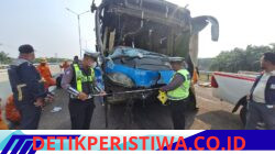 Sat Lantas Polres Ogan Ilir Sigap Tangani Kecelakaan Beruntun di Tol Palindra