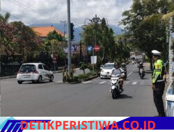 Pastikan Kelancaran Arus Lalu Lintas, Personil Lantas Rutin Lakukan Gatur Lalin di Ktl 2 Simpang Tiga Kodim