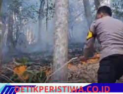 Medan Curam Tak Ciutkan Nyali: Polda Gorontalo dan Tim Gabungan Berjibaku Padamkan Karhutla di Desa Alale