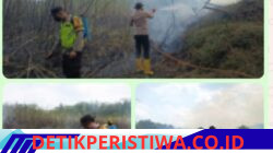 Dengan Sigap Anggota Polsek Belitang III Bergerak Cepat Melakukan Pengecekan Dan Penanganan Titik Hostpot Yang Terpantau, di Wilkum Polsek Belitang III Polres Oku Timur