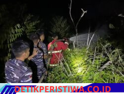 Langsung ke TKP, Prajurit Lanal Ranai Bantu Padamkan Kebakaran Lahan