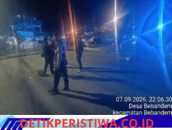 Melalui Giat Blue Light Patrol, Polsek Bebandem Pastikan Wilayah Hukum Kondusif Malam Hari