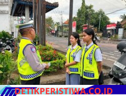 Melalui Program Police Goes To School” Safety Riding, Sat Lantas Polres Karangasem Edukasi Budaya Tertib dalam Berlalulintas kepada Siswa Siswi SMK PGRI 1 Amlapura