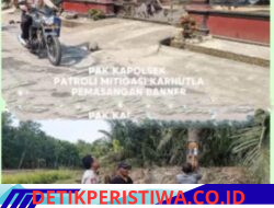 Patroli Mitigasi Karhutla dan Pemasangan Spanduk Imbauan Larangan Membakar Hutan dan Lahan di Wilkum Polsek Buay Madang Timur
