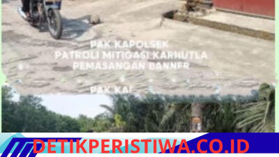 Patroli Mitigasi Karhutla dan Pemasangan Spanduk Imbauan Larangan Membakar Hutan dan Lahan di Wilkum Polsek Buay Madang Timur