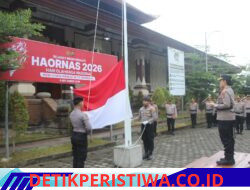 Pimpin Upacara Haornas ke-43, Kapolres Jembrana Tekankan  Membangun Manusia Indonesia yang Sehat, Berkarakter, Disiplin, Tangguh dan Sportif