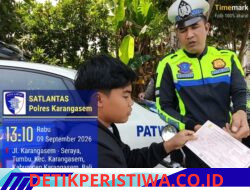 Tekan Angka Pelanggaran Lalulintas, Unit Turjawali Tindak Tegas Pengendara Tanpa Helm Berikan Tilang Manual
