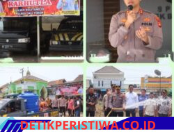 Kapolres OKU Timur, di Dampingi Ibu Ketua Bhayangkari Tinjau Langsung Posko Karhutla Dan Bagikan Baksos, di Belitang III