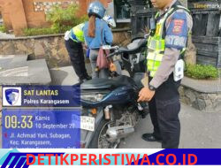 Tekan Angka Pelanggaran Lalulintas Unit Turjawali Berlakukan Tilang Manual, Amankan Kendaraan  Berkenalpot Brong ke Polres Karangasem