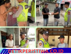 Polres Oku Timur Melalui polsek Madang Suku II Melaksanakan Giat Sedekah Berbagi Makanan Kepada Warga Setempat