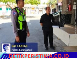Melalui Kegiatan Rutin Yang Ditingktakan, Satlantas Polres Karangasem Lakukan Patroli di Areal Pertokoan