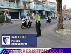 Jaga Keselamatan Pengguna Jalan,  Anggota Sat Lantas Polres Karangasem Laksanakan PH Pagi di MAN Amlapura