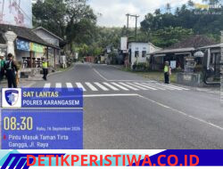 Memasuki Hari ke-4 Tirtagangga Festival, Sat Lantas Berikan Pengamanan di Kawasan Obyek Wisata Tirtagangga