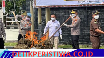 Polres Aceh Tengah Musnahkan 101,9 Kilogram Ganja, Kapolres Tegaskan Bandar Narkoba Jangan Coba Bermain di Takengon
