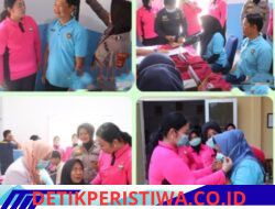 Peduli Kesehatan, Ketua Bhayangkari Cabang Oku Timur Gelar Cek Kesehatan Dan Bagi Masker Di Sppg Bunga Mayang