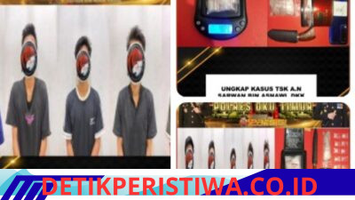 Lima Pria, di Amankan Tim Reserse Narkoba Polres Oku Timur Polda Sumsel Saat Pesta Sabu, di Sebuah Rumah Desa Suka Negeri