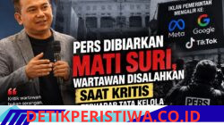 Pers Dibiarkan Mati Suri, Wartawan Disalahkan Saat Kritis terhadap Tata Kelola Program Pemerintah