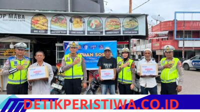 Sambut Hari Lalu Lintas Bhayangkara ke-71, Polantas Bireuen Salurkan Bantuan Sosial kepada Pengemudi Becak, Tukang Parkir Dan Ojek
