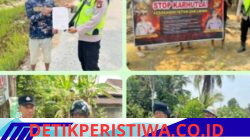 Kapolda Sumsel Melalui Polres Oku Timur Jajaran, Polsek Giat melaksanakan Kegiatan Mitigasi Karhutla