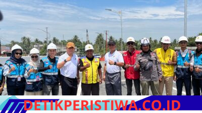 KAPOLRES Bireun bersama Dandim 0111/Bireun  tinjau kesiapan akhir jembatan Baru krueng tingkeum