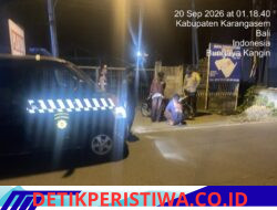 Antisipasi Gangguan Kamtibmas, Polsek Bebandem Rutin Gelar Patroli Barcode Malam Hari