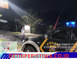 Jaga Situasi Kamtibmas Tetap Kondusif, Polsek Sidemen Intensifkan Giat Blue Light Patrol  Sasar Objek Vital dan Pemukiman Penduduk 
