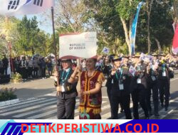 Warga Masyarakat Bali di Suguhkan Parade 450 Polwan dari 43 Negara, di Depan Monumen Bajra Sandi
