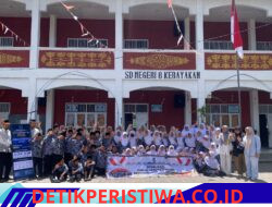 Kementrian Hak Asasi Manusia melalui Penggerak Ham di Desa Lot kala Mengadakan Sosialisasi Penguatan Kapasitas HAM Di SD Negeri 8 Kebayakan