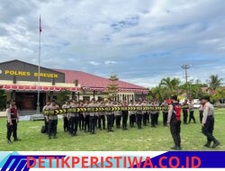 Personel Polres Bireuen Gelar Latihan Dalmas, Guna Tingkatkan Kemampuan dan Kesiapan