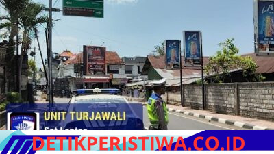 Jaga Kamseltibcar Lantas, Satlantas Polres Karangasem Laksanakan Patroli Dialogis di Jalan Veteran Jalur 11