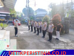 Pimpin Apel Pagi Kanit Provos Polsek Sidemen Tekankan Tingkatkan Kedisiplinam, Kewaspadaan dan Berikan Layanan kepada Masyarakat dengan Humanis