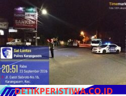 Tekan Angka Lakalantas dan Pelanggaran Lalulintas, Unit Turjagwali Satlantas Polres Karangasem Gelar Patroli Barcode dan Blue Light Patrol 