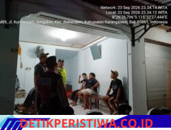 Jaga Kondusivitas Situasi Kamtibmas pada Malam Hari, Polsek Bebandem Intensifkan Patroli Barcode dan KRYD 