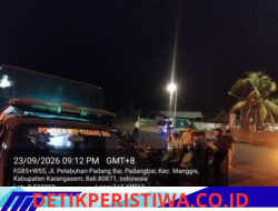 Pastikan Situasi Kamtibmas Tetap Kondusif, Personel Polsek Padangbai Intensifkan Giat Blue Light Patrol 