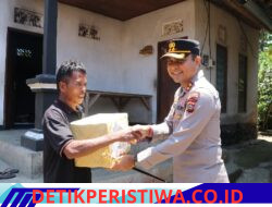 Rasa Empati dan Bentuk Kepedulian Kapolres Karangasem Serahkan Bantuan, kepada Keluarga Korban Penganiayaan di Selat