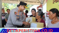 Gelar Bakti Sosial Bertajuk “Polres Karangasem Berbagi”, Kapolres Karangasem Serahkan Bantuan Sosial kepada Warga Selat yang Kurang Mampu 