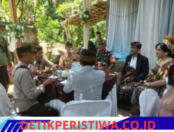 Bentuk Solidaritas Bhabinkamtibmas Sangkan Gunung, Kunjungi dan Amankan Resepsi Pernikahan Warga Binaan