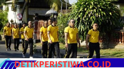 Wujudkan Program GERCEP dan Lawan Obesitas, Personil Polres Karangasem Rutin Gelar Olahraga Pagi Bersama 