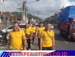 Cegah Obesitas dan Jaga Stamina Tubuh, Personel Polsek Padangbai Rutin Laksanakan Olahraga Pagi Bersama 