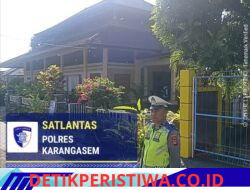 Berikan Rasa Aman dan Kelancaran Umat Kristiani Menjalankan Ibadah, Sat Lantas Polres Karangasem Berikan Pengamanan di Area Gereja GKPB Jalan Untung Surapati