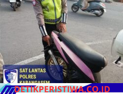 Tekan Penggunaan Knalpot Brong Unit Turjawali Berikan Tilang Manual, Amankan Kendaraan dengan Kenalpot Brong ke Polres Karangasem
